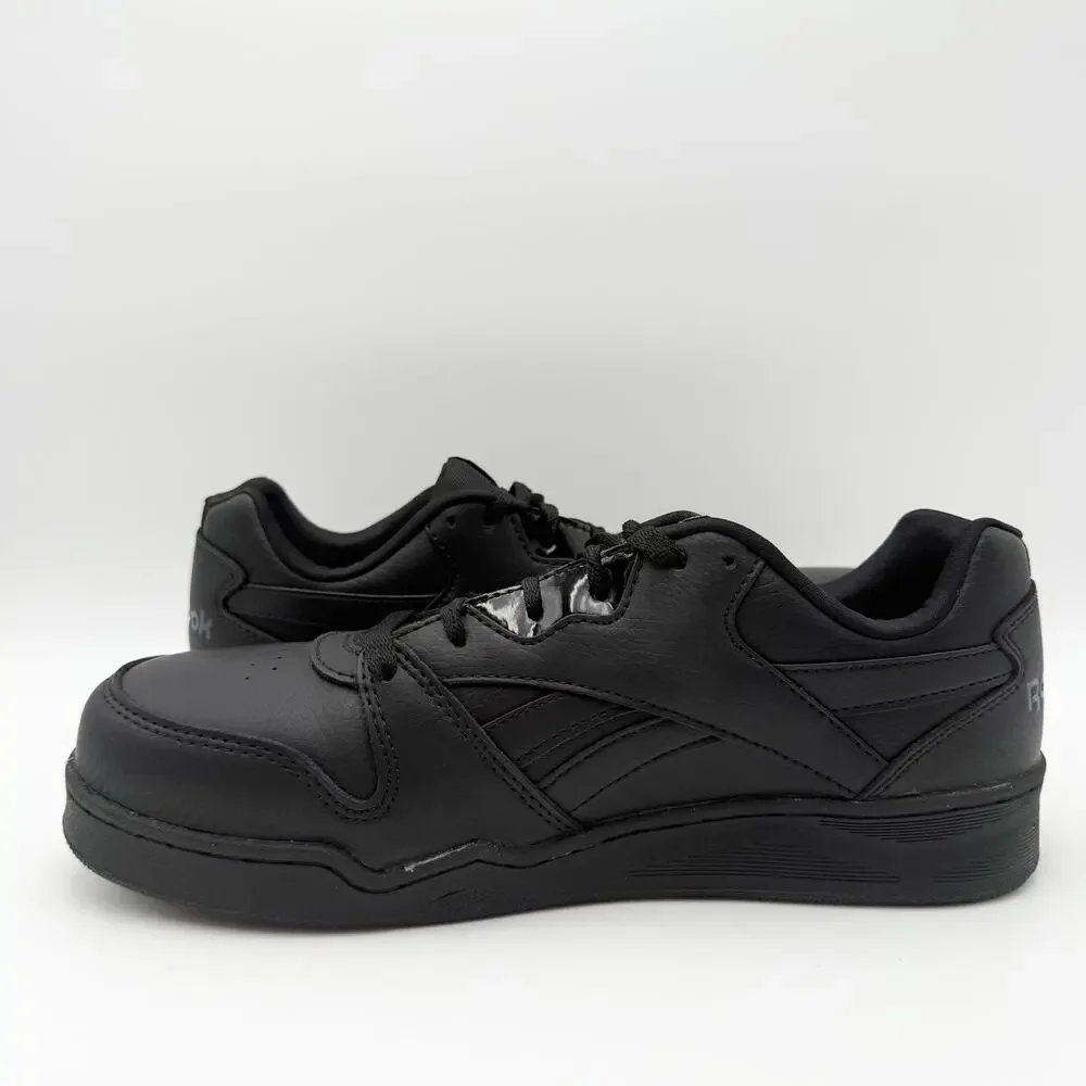 Reebok Mens BB4500 CT Work Sneakers US 9 Wide Black Leather Slip Resistant NIB